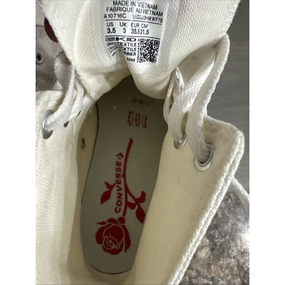 Kids Converse Chuck Taylor All Star Life High Top Sneaker Hearts Size 3.5 - Picture 11 of 15